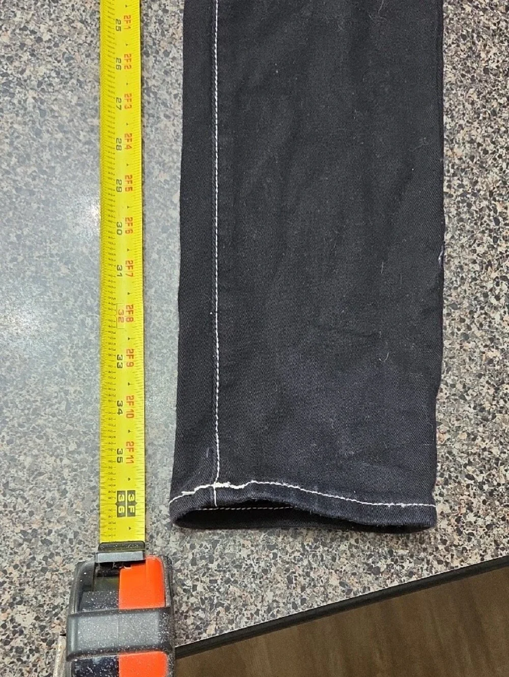 True Religion Black Skinny Jeans with Contrast Stitching